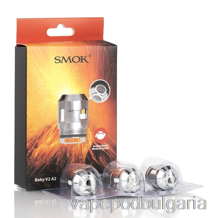 Vape Bulgaria Smok Tfv8 Baby V2 резервни намотки 0.2ohm Baby V2 A2 двойни намотки (ss)